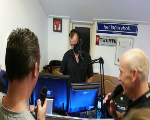Johan De Kleine Jager bezig met het interview